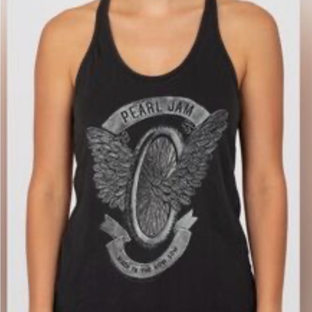 Pearl Jam Black Winged Graphic Tank Top